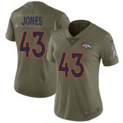Wholesale Cheap Nike Broncos #43 Joe Jones Olive Women's Stitched NFL Limited 2017 Salute To Service Jersey