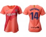 Wholesale Cheap Women's Barcelona #14 Coutinho Third Soccer Club Jersey