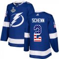 Cheap Adidas Lightning #2 Luke Schenn Blue Home Authentic USA Flag 2020 Stanley Cup Champions Stitched NHL Jersey