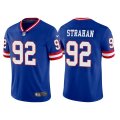 Wholesale Men's New York Giants #92 Michael Strahan Royal Vapor Untouchable Limited Stitched Jersey