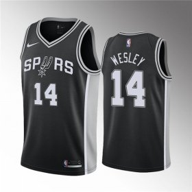 Wholesale Cheap Men\' San Antonio Spurs #14 Blake Wesley Black Association Edition Stitched Jersey