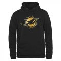 Wholesale Cheap Men's Miami Dolphins Pro Line Black Gold Collection Pullover Hoodie