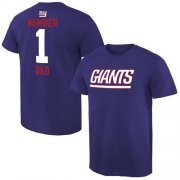 Wholesale Cheap Men's New York Giants Pro Line College Number 1 Dad T-Shirt Royal