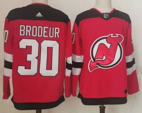 Wholesale Cheap Men\'s New Jersey Devils #30 Martin Brodeur Red Authentic Jersey
