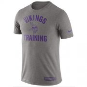 Wholesale Cheap Men's Minnesota Vikings Nike Heathered Gray Training Performance T-Shirt