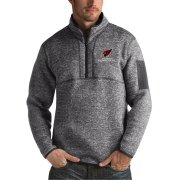 Wholesale Cheap Arizona Cardinals Antigua Fortune Sweater Knit Microfleece Quarter-Zip Pullover Jacket Charcoal