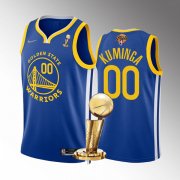 Wholesale Cheap Men's Golden State Warriors #00 Jonathan Kuminga Royal 2022 NBA Finals Champions Stitched Jersey