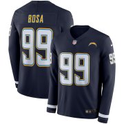 Wholesale Cheap Men's Chargers #99 Joey Bosa Navy Blue Team Color Men's Stitched NFL Limited Therma Long Sleeve Jersey