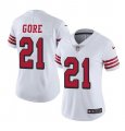 Wholesale Cheap Women's San Francisco 49ers #21 Frank Gore White Stitched Jersey