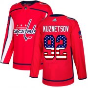Wholesale Cheap Adidas Capitals #92 Evgeny Kuznetsov Red Home Authentic USA Flag Stitched Youth NHL Jersey