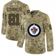 Wholesale Cheap Adidas Jets #81 Kyle Connor Camo Authentic Stitched NHL Jersey