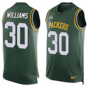 Wholesale Cheap Nike Packers #30 Jamaal Williams Green Team Color Men's Stitched NFL Limited Tank Top Jersey