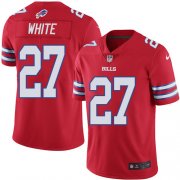 Wholesale Cheap Nike Bills #27 Tre'Davious White Red Youth Stitched NFL Limited Rush Jersey