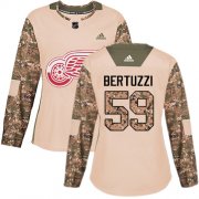 Wholesale Cheap Adidas Red Wings #59 Tyler Bertuzzi Camo Authentic 2017 Veterans Day Women's Stitched NHL Jersey