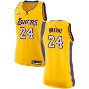 Wholesale Cheap Nike Los Angeles Lakers #24 Kobe Bryant Gold Women's NBA Swingman Icon Edition Jersey