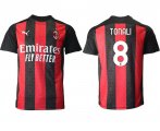 Wholesale Cheap Men 2020-2021 club AC milan home aaa version 8 red Soccer Jerseys