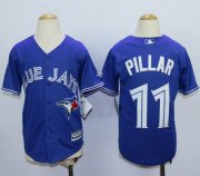 Wholesale Cheap Blue Jays #11 Kevin Pillar Blue Cool Base Stitched Youth MLB Jersey