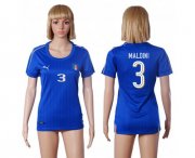 Wholesale Cheap Women's Italy #3 Maldini Home Soccer Country Jersey