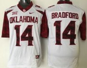 Wholesale Cheap Men's Oklahoma Sooners #14 Sam Bradford White 2016 College Football Nike Limited Jersey