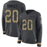 Wholesale Cheap Nike Jaguars #20 Jalen Ramsey Anthracite Salute to Service Women's Stitched NFL Limited Therma Long Sleeve Jersey