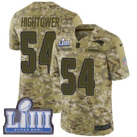 Wholesale Cheap Nike Patriots #54 Dont\'a Hightower Camo Super Bowl LIII Bound Youth Stitched NFL Limited 2018 Salute to Service Jersey