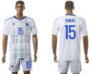 Wholesale Cheap Bosnia Herzegovina #15 Sunjic Away Soccer Country Jersey