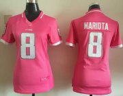 Wholesale Cheap Nike Titans #8 Marcus Mariota Pink Women's Stitched NFL Elite Bubble Gum Jersey