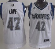 Wholesale Cheap Minnesota Timberwolves #42 Kevin Love White Swingman Jersey