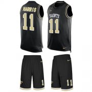 Wholesale Cheap Nike Saints #11 Deonte Harris Black Team Color Men's Stitched NFL Limited Tank Top Suit Jersey