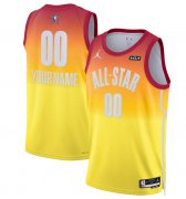 Wholesale Cheap Men's 2023 All-Star Active Player Custom Orange Game Swingman Stitched Basketball Jersey