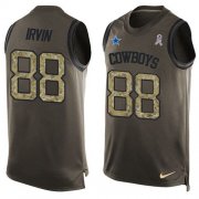 Wholesale Cheap Nike Cowboys #88 Michael Irvin Green Men's Stitched NFL Limited Salute To Service Tank Top Jersey