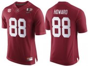 Wholesale Cheap Men's Alabama Crimson Tide #88 O.J. Howard Red 2017 Championship Game Patch Stitched CFP Nike Limited Jersey
