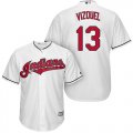 Wholesale Cheap Indians #13 Omar Vizquel White Home Stitched Youth MLB Jersey