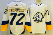 Wholesale Cheap Men's Buffalo Sabres #72 Tage Thompson White 2022 Reverse Retro Authentic Jersey