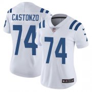 Wholesale Cheap Nike Colts #74 Anthony Castonzo White Women's Stitched NFL Vapor Untouchable Limited Jersey