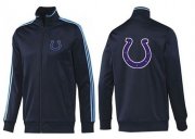 Wholesale Cheap NFL Indianapolis Colts Team Logo Jacket Dark Blue