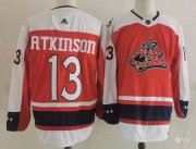 Wholesale Cheap Men's Columbus Blue Jackets #13 Cam Atkinson Orange 2021 Retro Stitched NHL Jersey