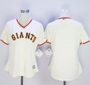 Wholesale Cheap Giants Blank Cream Women's Home Stitched MLB Jersey