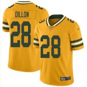 Wholesale Cheap Nike Packers #28 AJ Dillon Gold Men's Stitched NFL Limited Inverted Legend Jersey
