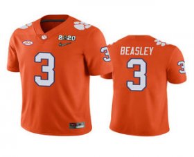 Wholesale Cheap Men\'s Clemson Tigers #3 Vic Beasley Orange 2020 National Championship Game Jersey