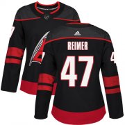 Wholesale Cheap Adidas Hurricanes #47 James Reimer Black Alternate Authentic Women's Stitched NHL Jersey