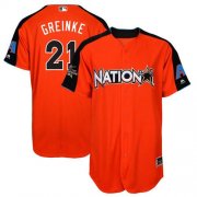 Wholesale Cheap Diamondbacks #21 Zack Greinke Orange 2017 All-Star National League Stitched MLB Jersey