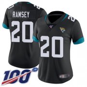 Wholesale Cheap Nike Jaguars #20 Jalen Ramsey Black Team Color Women's Stitched NFL 100th Season Vapor Limited Jersey