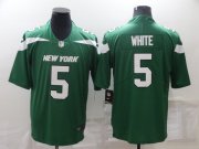 Wholesale Cheap Men's New York Jets #5 Mike White Green Vapor Untouchable Limited Stitched Jersey