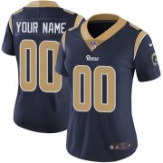Wholesale Cheap Nike Los Angeles Rams Customized Navy Blue Team Color Stitched Vapor Untouchable Limited Women's NFL Jersey