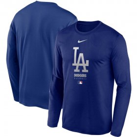 Wholesale Cheap Men\'s Los Angeles Dodgers Nike Royal Authentic Collection Legend Performance Long Sleeve T-Shirt