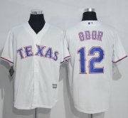 Wholesale Cheap Rangers #12 Rougned Odor White New Cool Base Stitched MLB Jersey