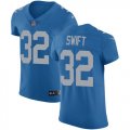 Wholesale Cheap Nike Lions #32 D'Andre Swift Blue Throwback Men's Stitched NFL Vapor Untouchable Elite Jersey