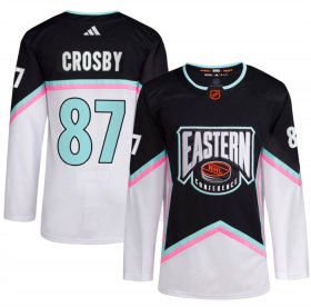 Wholesale Cheap Men\'s Pittsburgh Penguins #87 Sidney Crosby White Black 2023 All-Star Stitched Jersey
