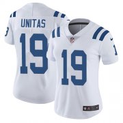 Wholesale Cheap Nike Colts #19 Johnny Unitas White Women's Stitched NFL Vapor Untouchable Limited Jersey